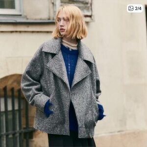 NWOT Zara Gray Moto Jacket